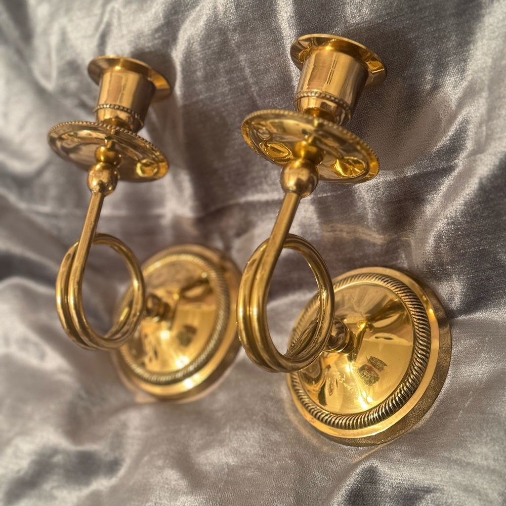 Vintage Mid-Century Hollywood Regency Sconces - a Pair